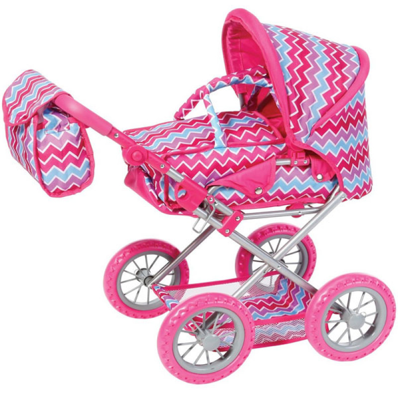 Kolica za lutke Knorr Toys Ruby Pink Zigzag 63196 