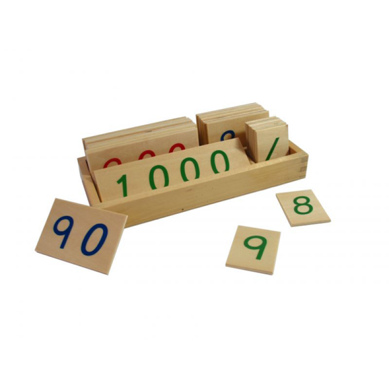 Montesori-drvene numeričke pločice 1-3000-manje, sa kutijom, HTM0134 
