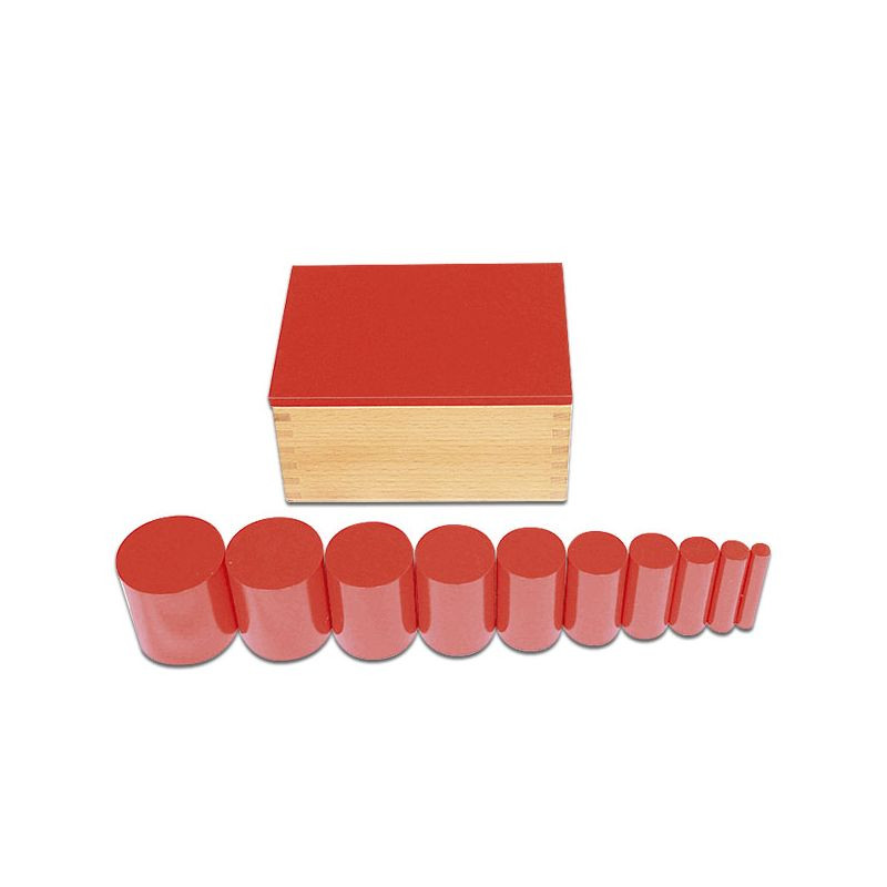 Montesori kutija sa cilindrom-crvena, HTS0045R 
