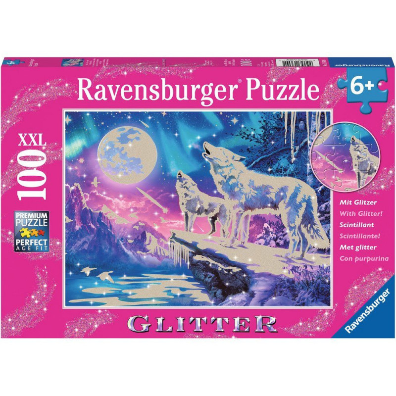 Ravensburger puzzle (slagalice) - Magični vukovi sa gliterom, RA13600 