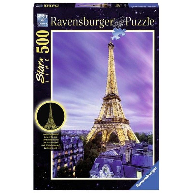 Ravensburger puzzle (slagalice) - Ajfelova kula noću RA14898 