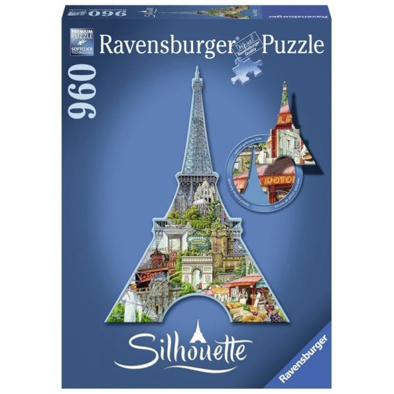 Ravensburger puzzle (slagalice) - Ajfelova kula silueta RA16152 