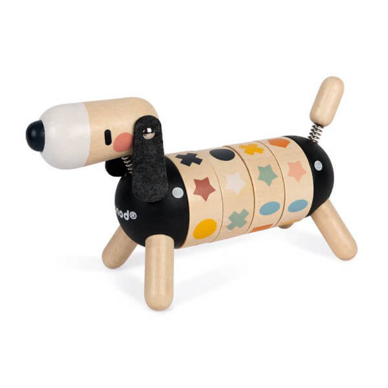 Drvena didaktička igračka Pas, boje i oblici J04421 
