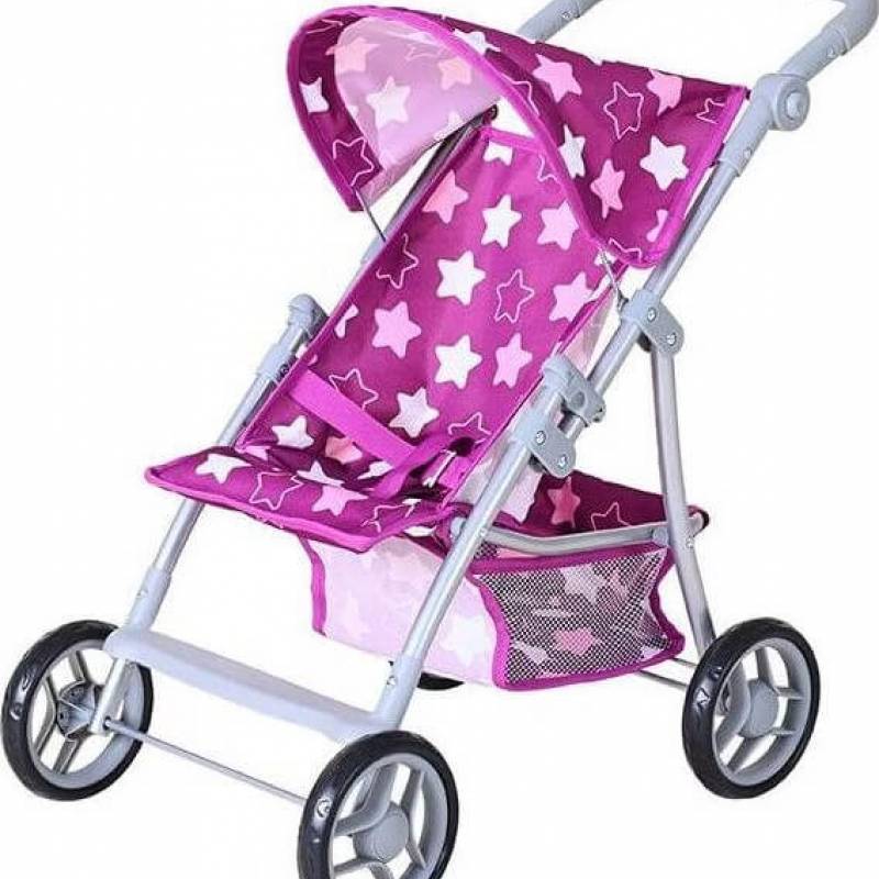 Kolica  za lutke Liba Star dark pink 168451 