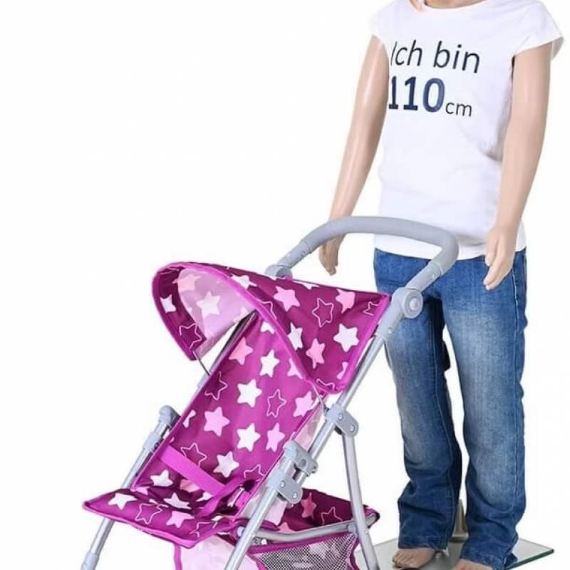 Kolica  za lutke Liba Star dark pink 168451 