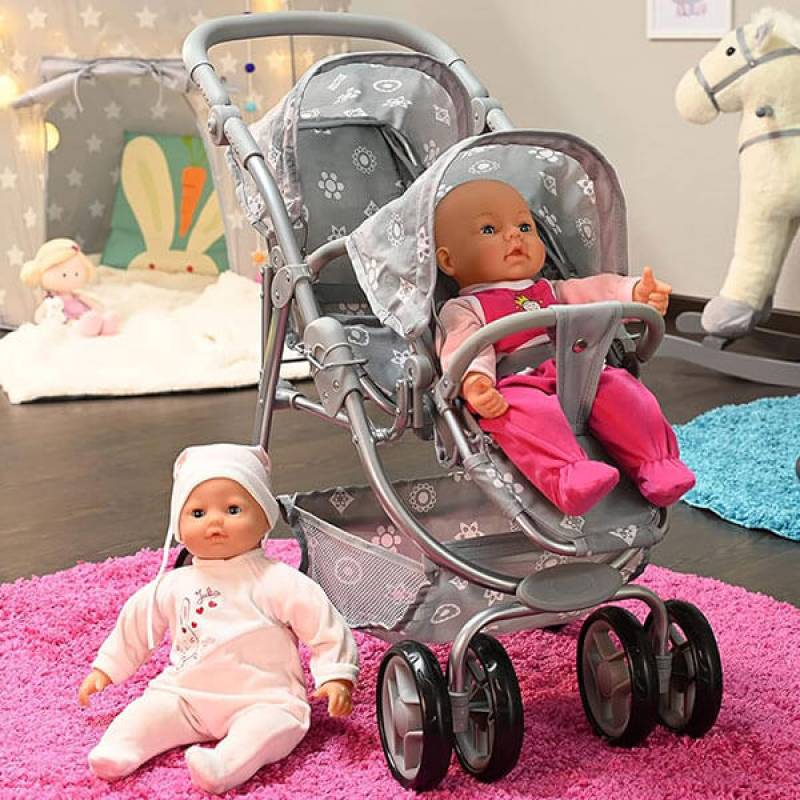 Kolica za lutke Milo Royal grey 164408 