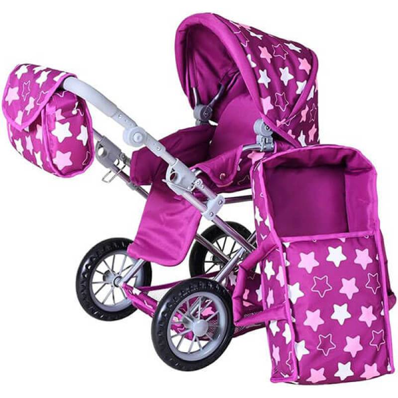 Kolica za lutke Ruby Star Dark Pink 631450 