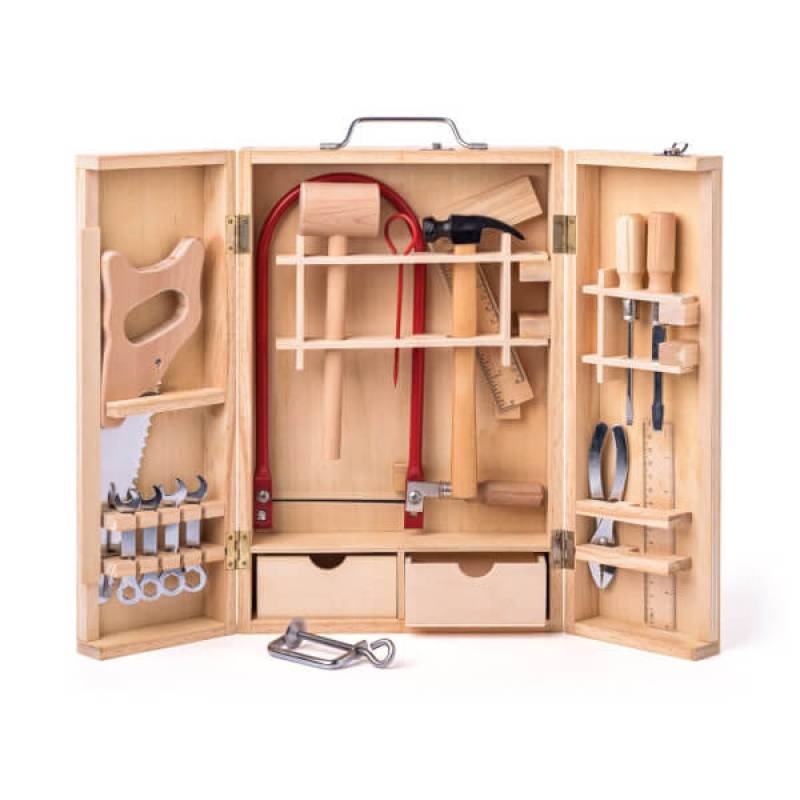 Metalni alati u drvenoj kutiji 91931 
