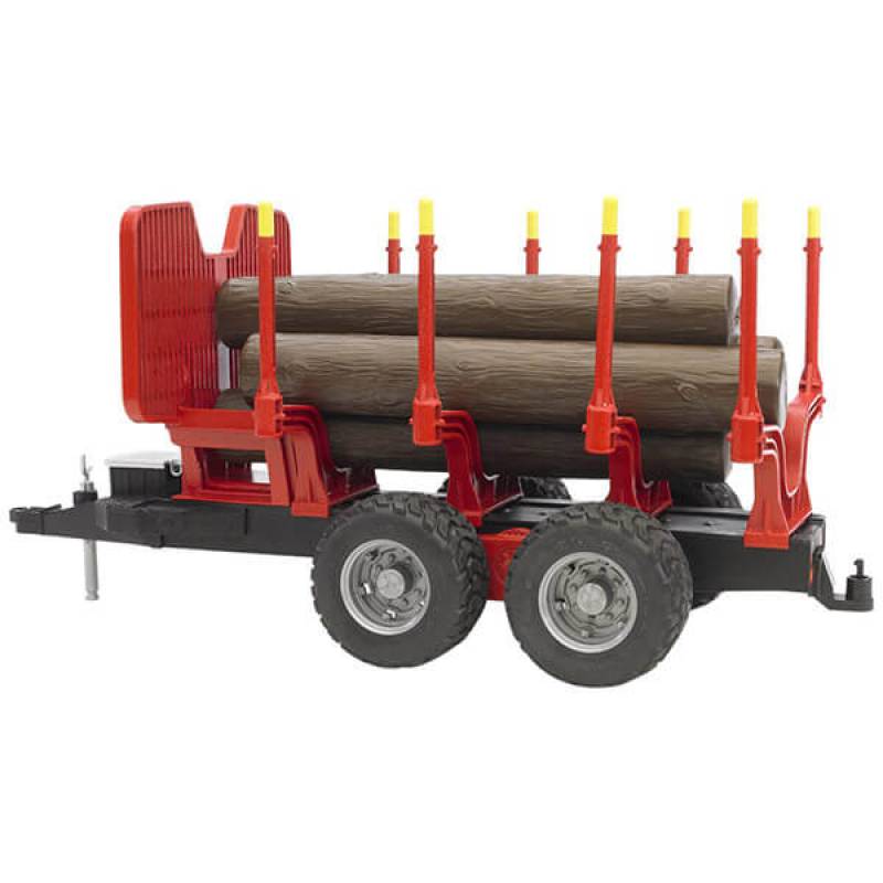 Prikolica sa drvcima i utovarivačem 022525 