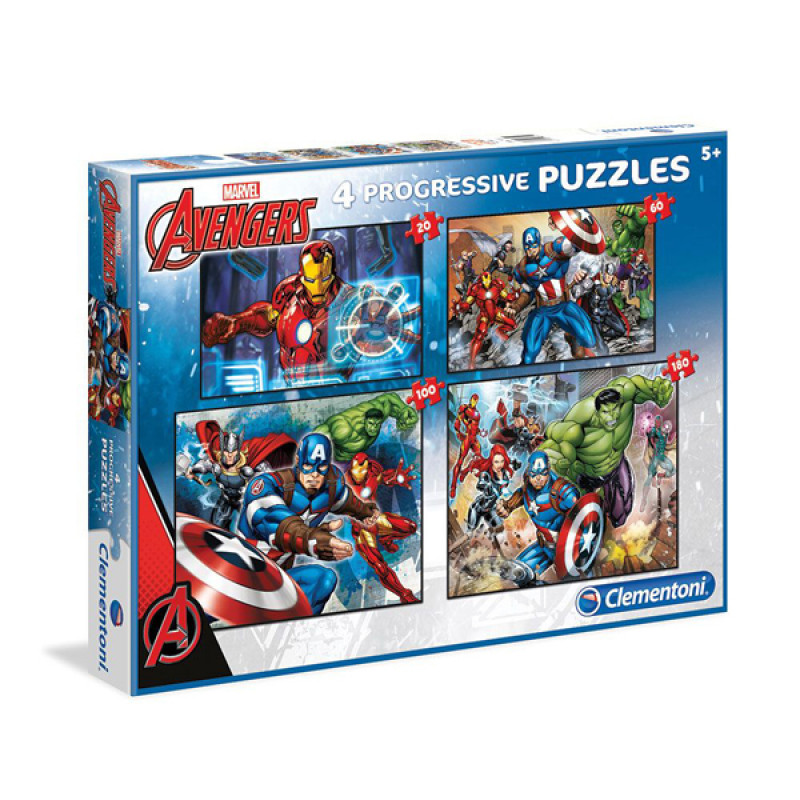 Puzzle Avengers 4 U 1 - 20/60/100/180 CL07722 