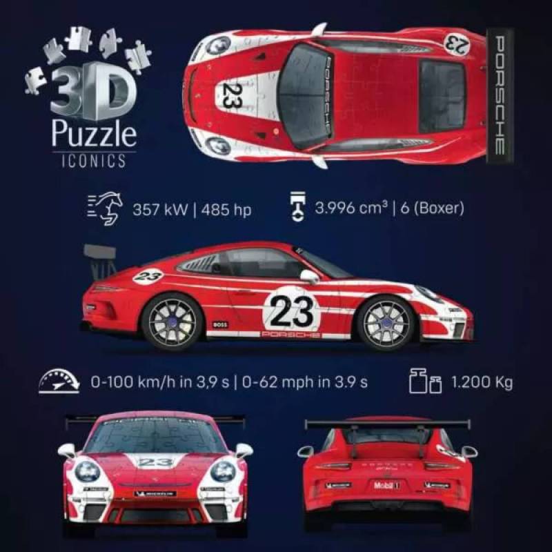 Ravensburger 3D puzzle Porsche 911 GT3 Cup Salzburg RA120080387 