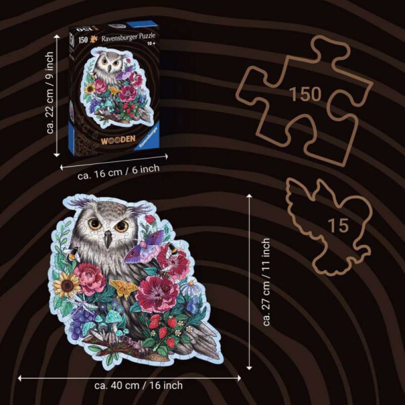 Ravensburger drvene puzzle Sova RA1751 