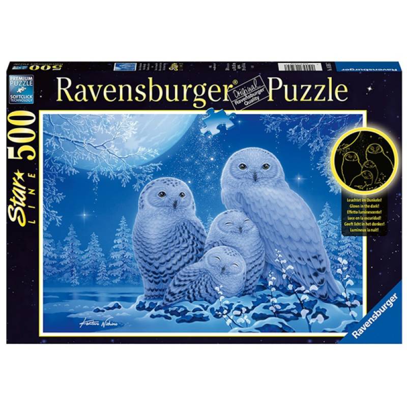 Ravensburger puzzle Sove na mesečini RA16595 