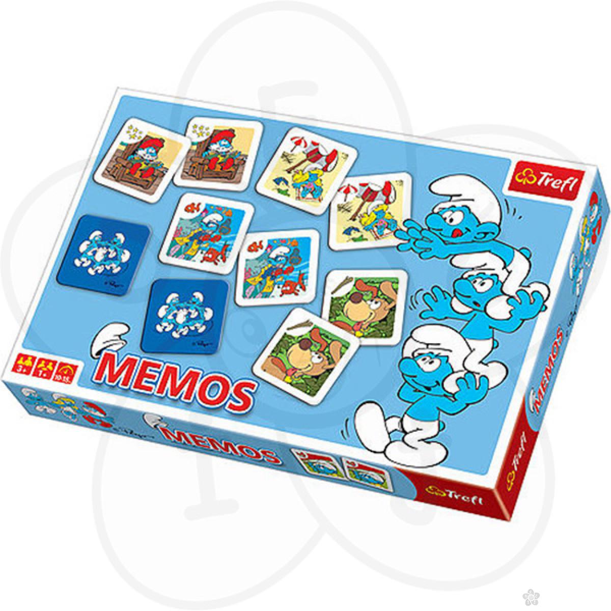 Trefl igra memorije Memos Smurfs 