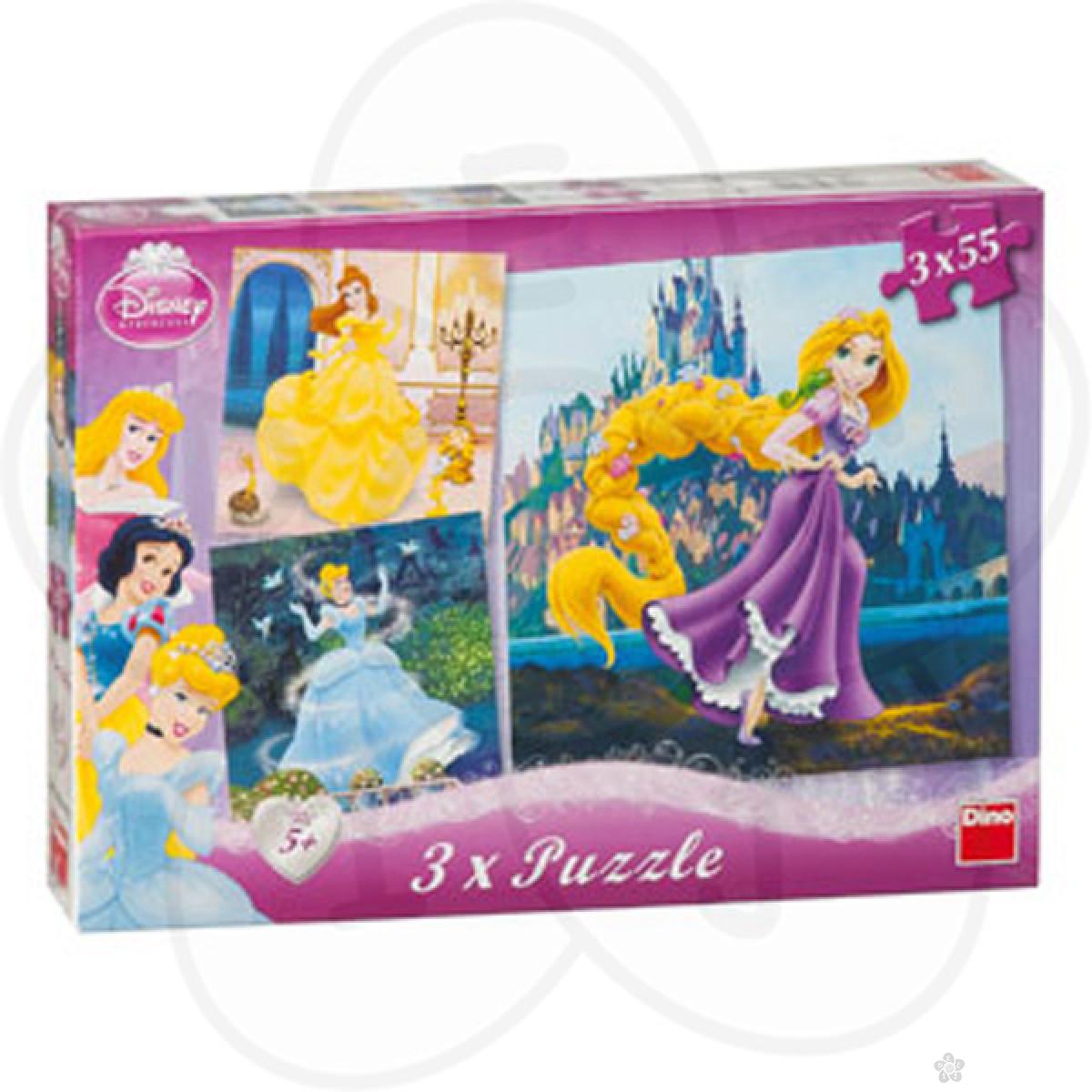 Puzzle za decu Disney Princess 3 x 55 delova, D335042 