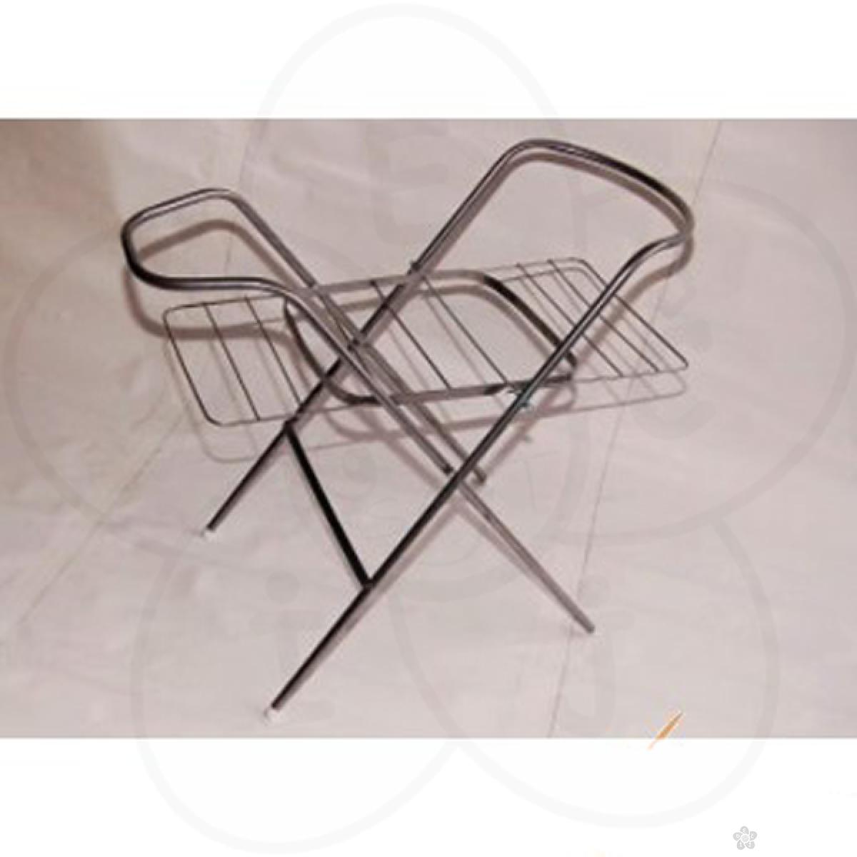 Tega Metalni stalak za kadicu sa korpom 86cm srebrni 