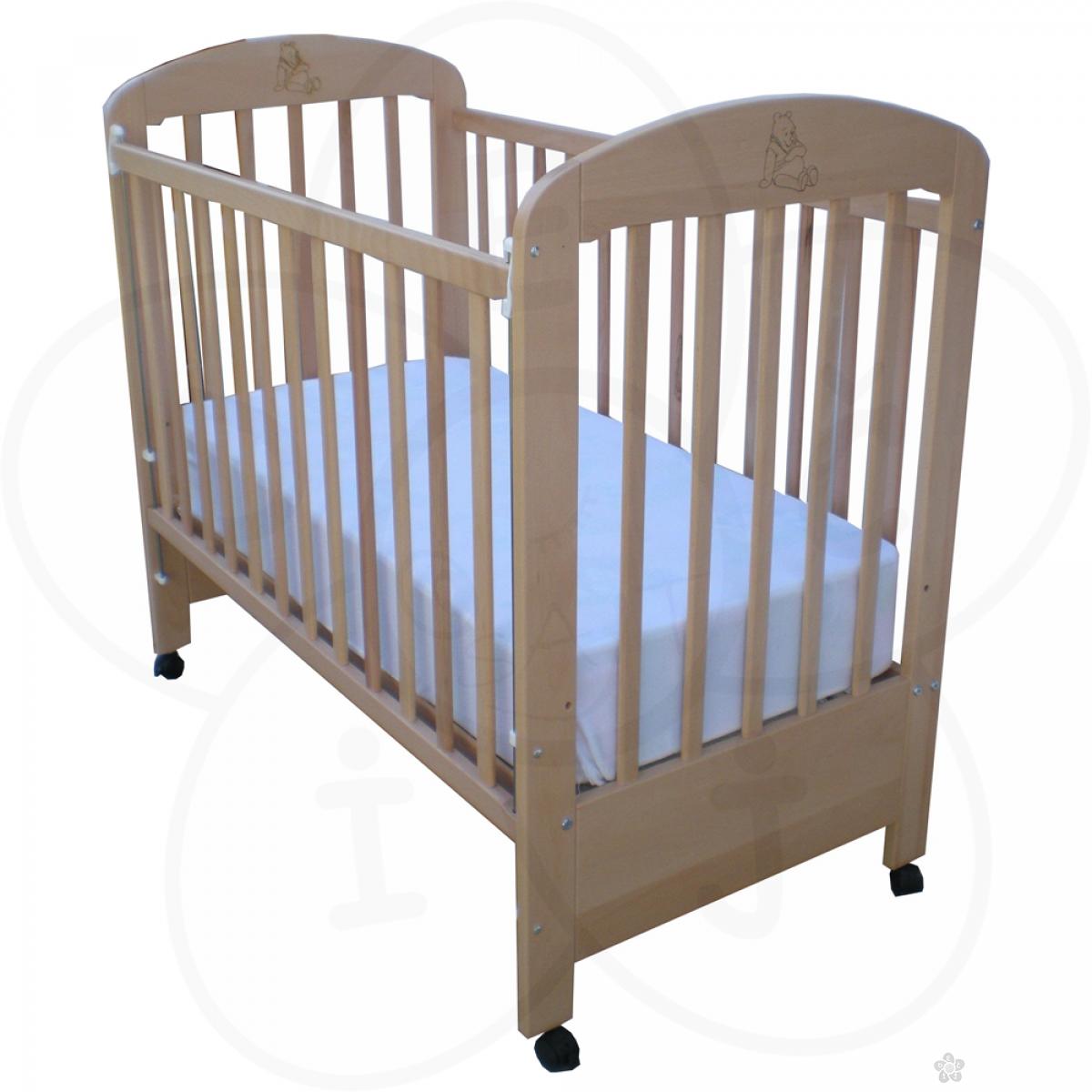 Krevetac za bebe Meda sa fiokom, natur 