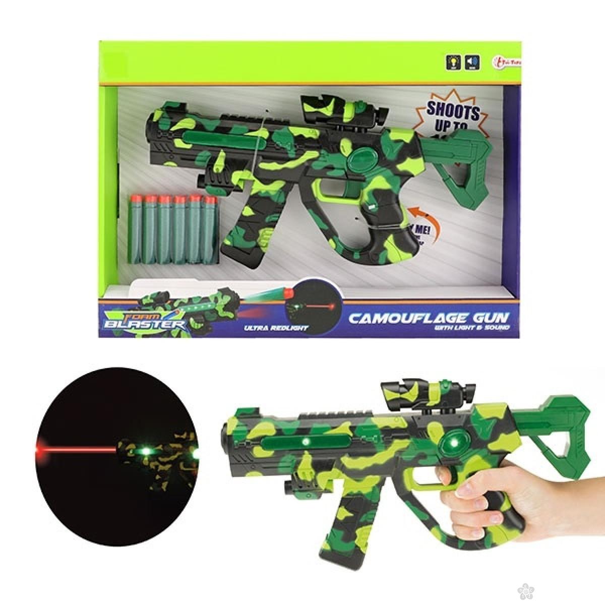 Pištolj FOAM BLASTER maskirni sa sunđerastim mecima 