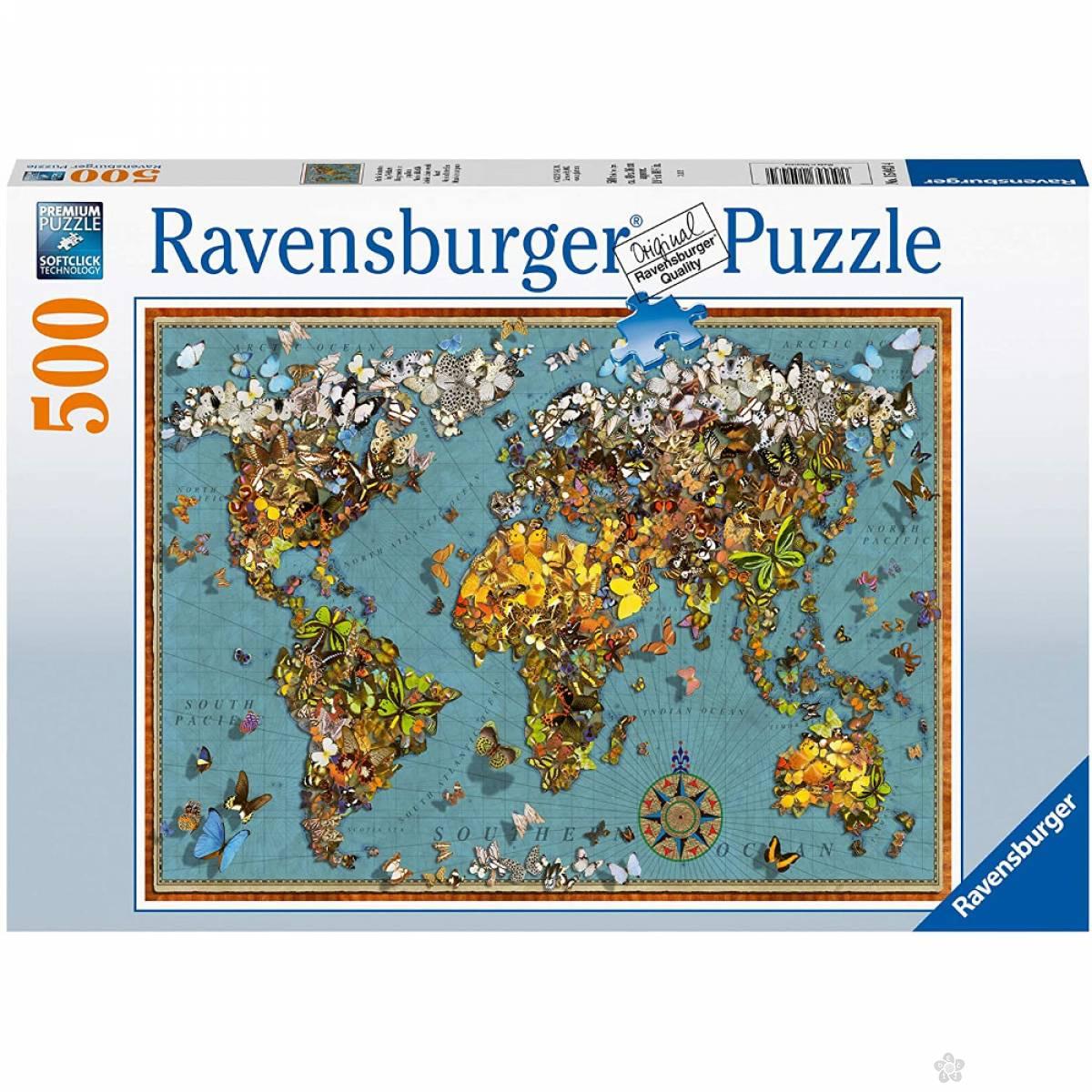 Ravensburger puzzle Mapa sveta RA15043 