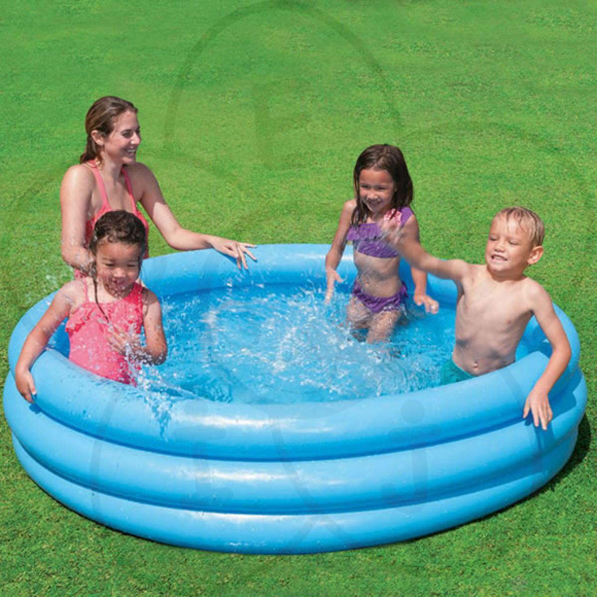 Intex Bazen Na Naduvavanje Za Decu Cristal Blue 168x40cm Decji Sajt