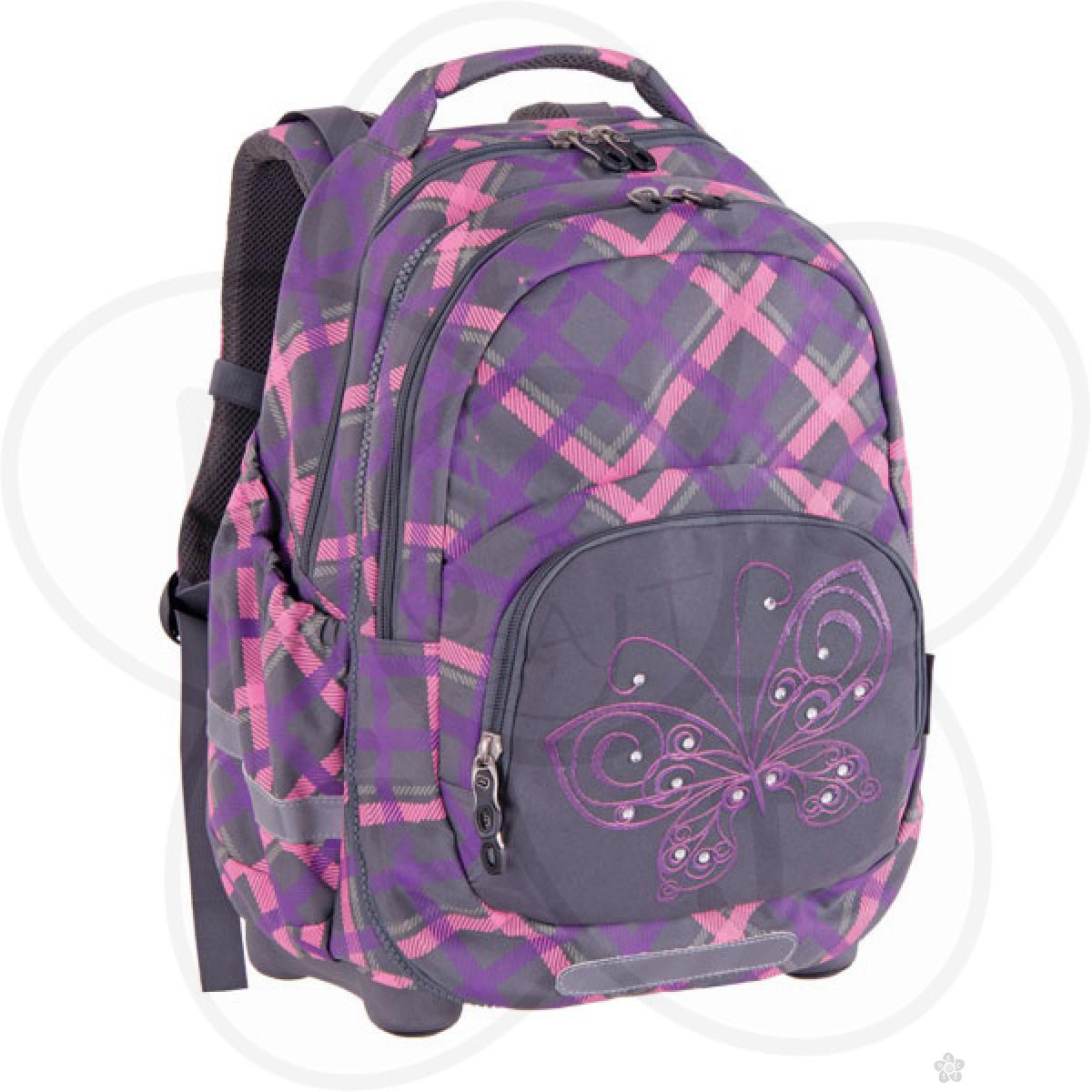 Ranac 2 u 1 Kids Plaid Butterfly 