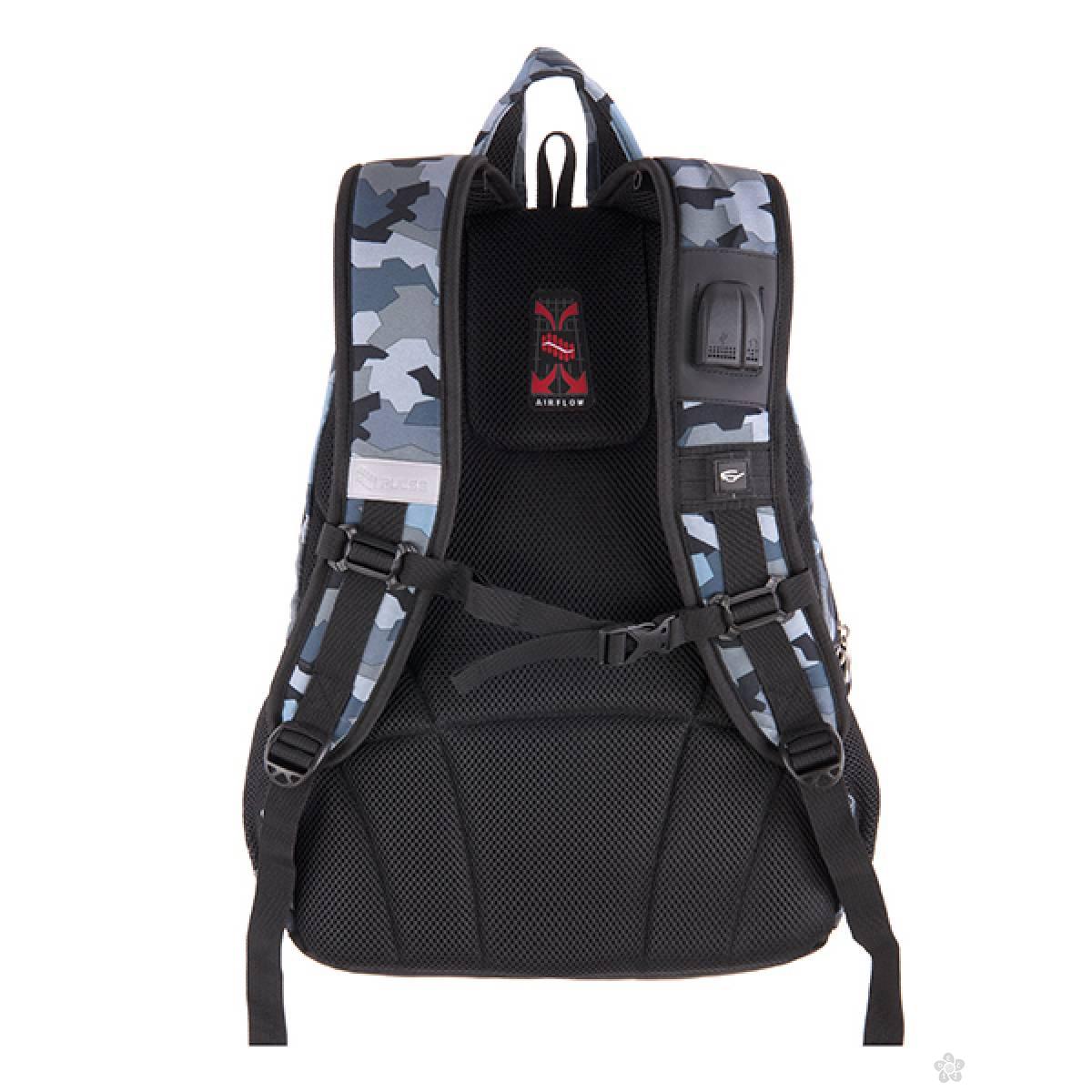 Ranac 2 u 1 Teens Gray Army 121797 