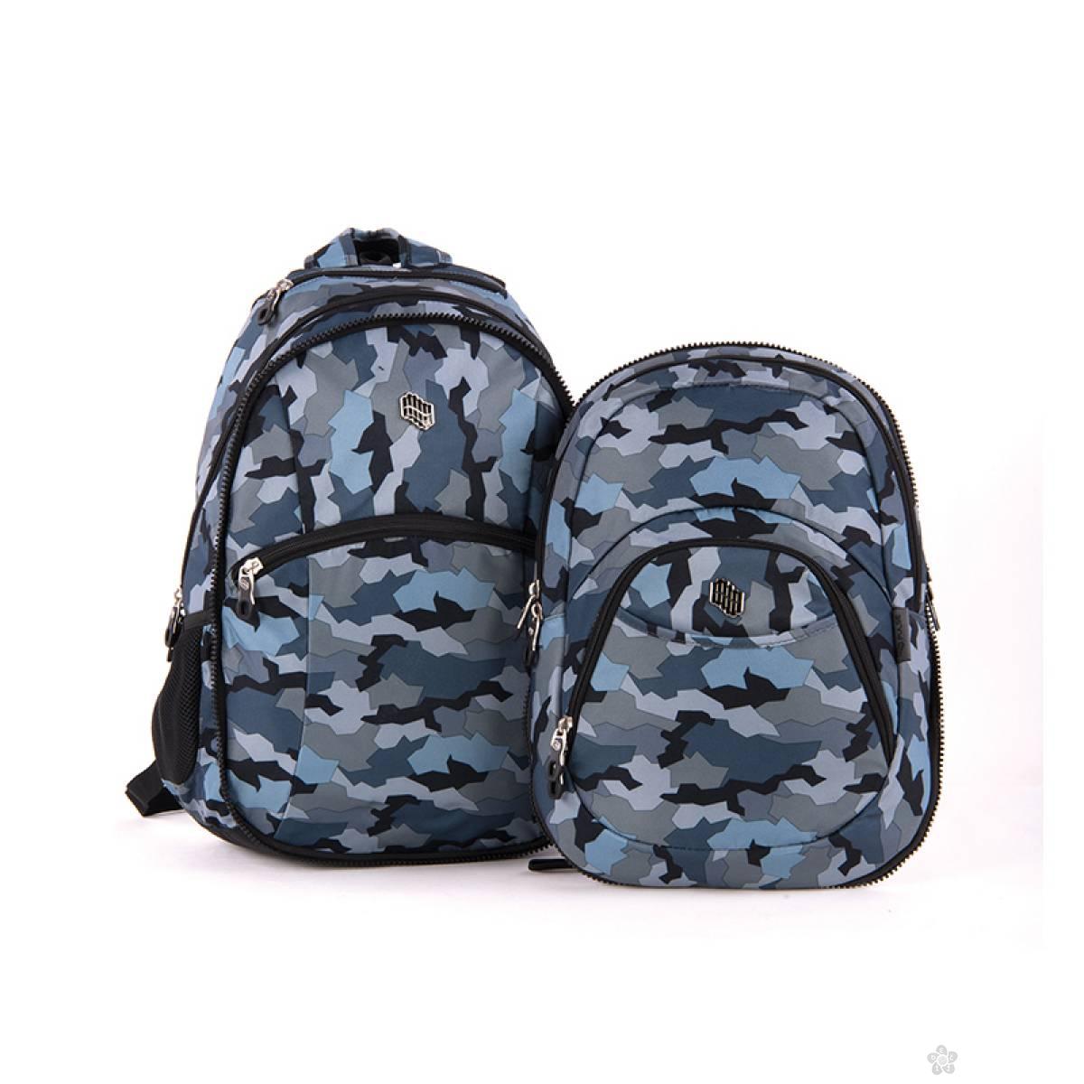 Ranac 2 u 1 Teens Gray Army 121797 