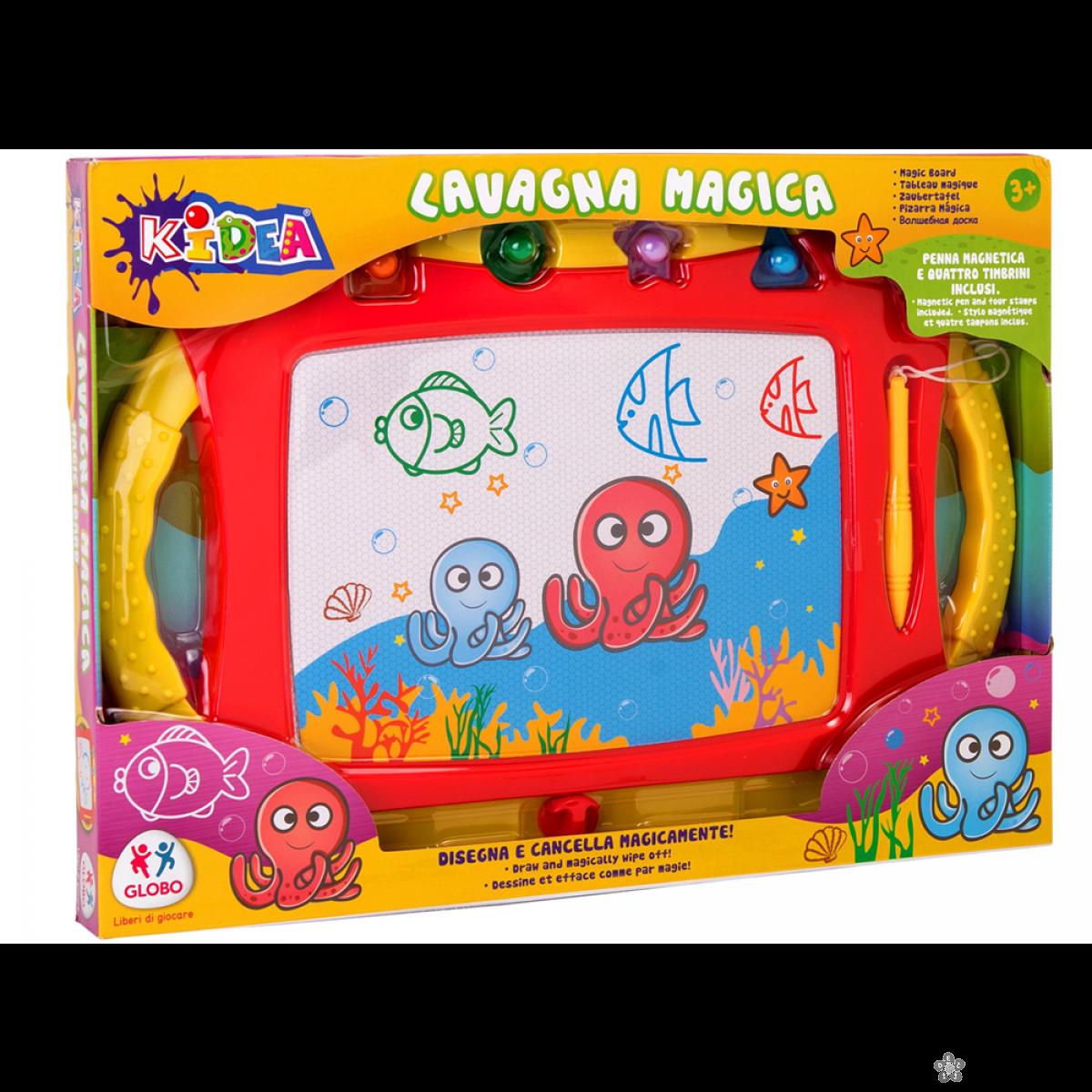 Magična tabla piši briš sa olovkom i 4 pečata GLO37454 