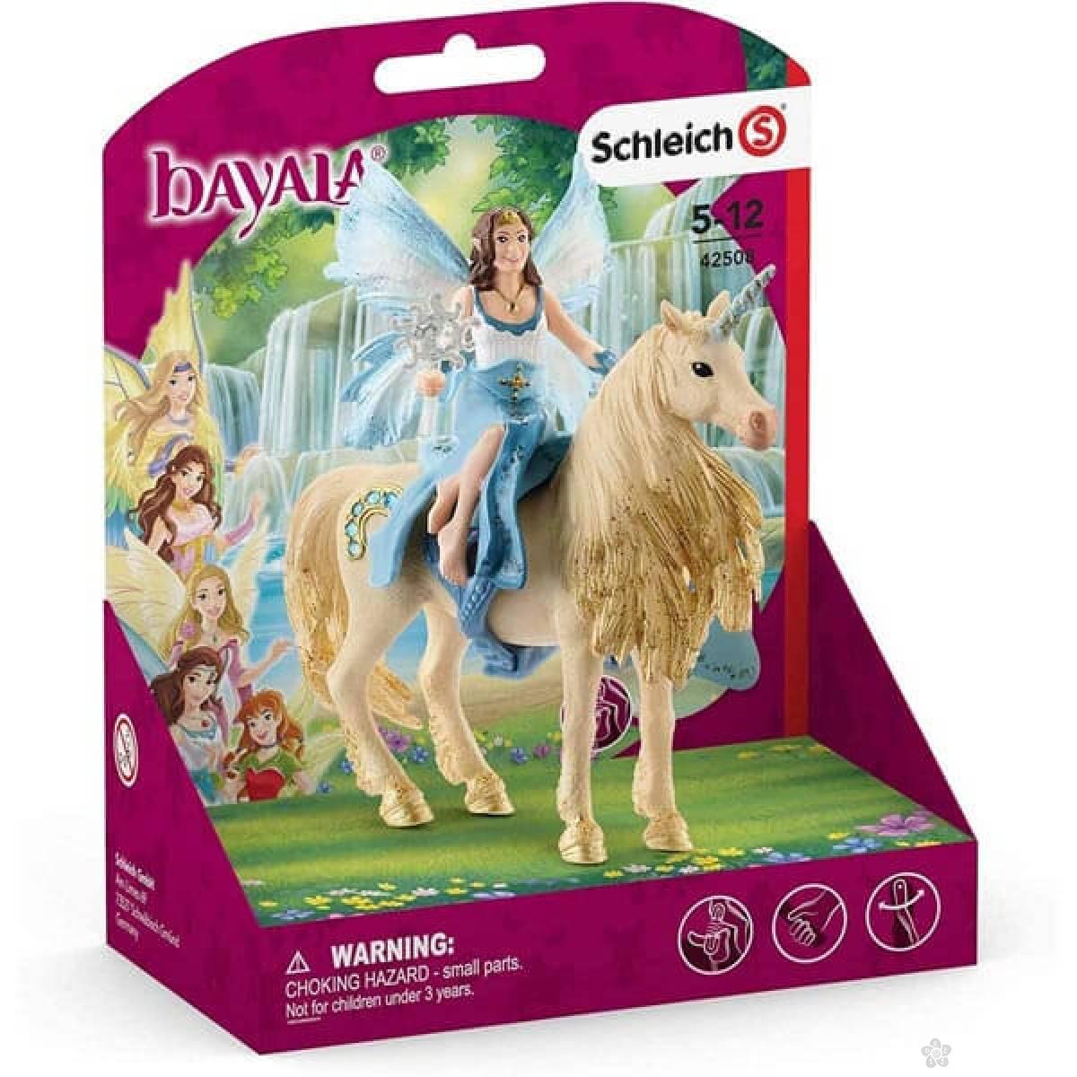 Bayala Eyela jaše na zlatnom jednorogu Schleich 42508 