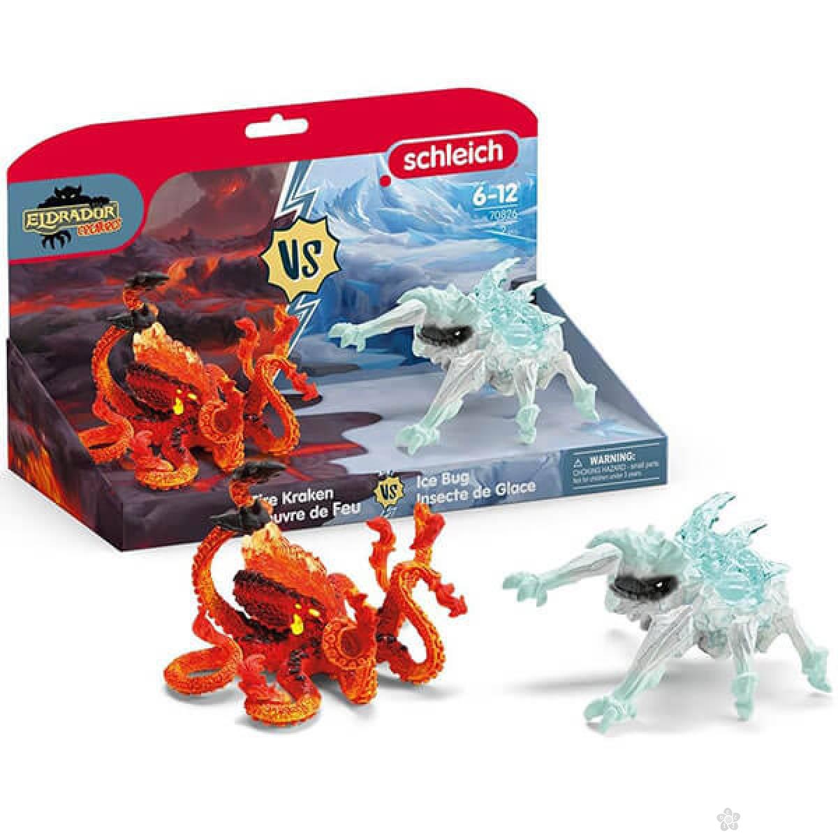 Eldrador Creatures Borba Vatre i Leda Fire Kraken i Ice Bug Schleich 70826 