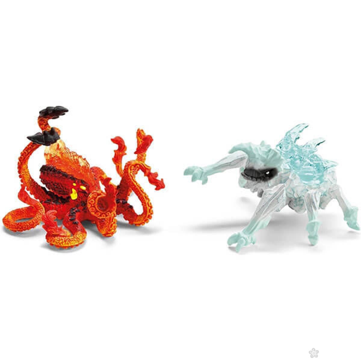 Eldrador Creatures Borba Vatre i Leda Fire Kraken i Ice Bug Schleich 70826 