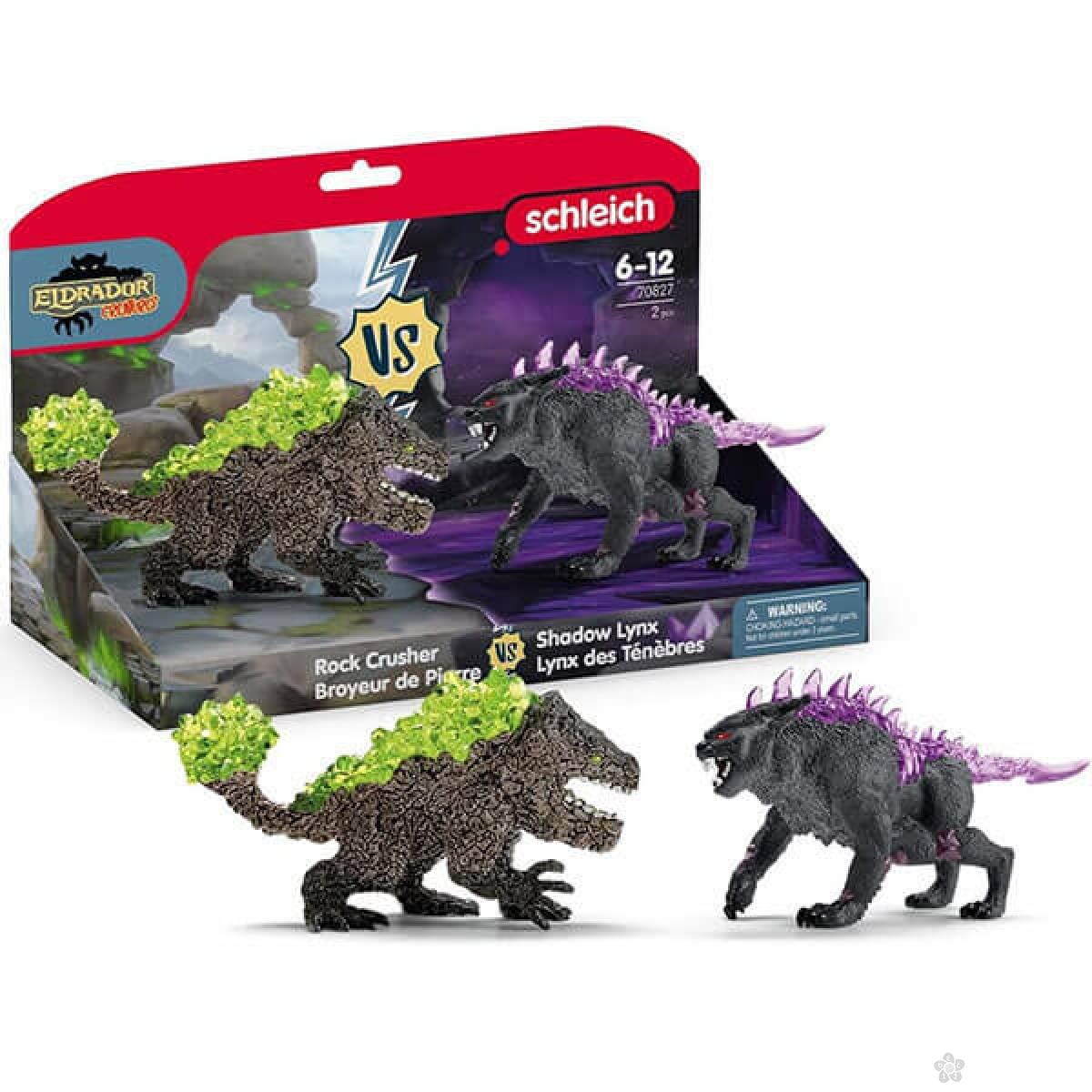 ELDRADOR CREATURES Shadow Lynx vs. Rock Crusher Schleich 70827 
