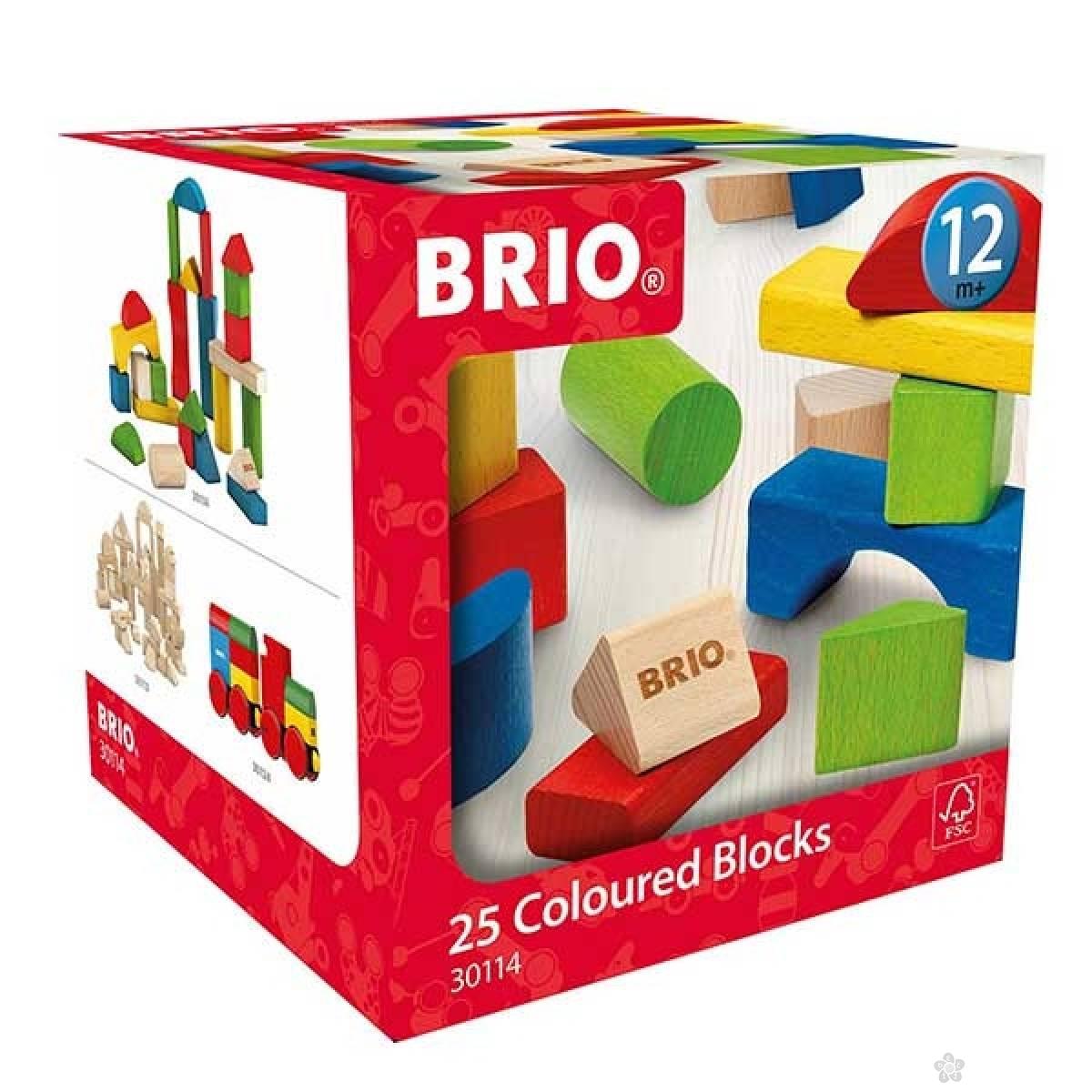 Set kocki u boji 25 komada Brio BR30114 