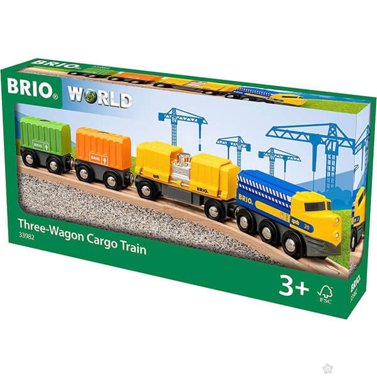 Teretni voz sa tri vagona BR33982 