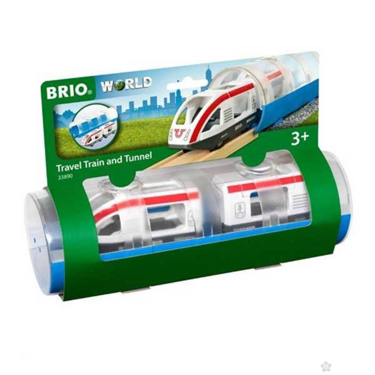 Tunel i putnički voz Brio BR33890 