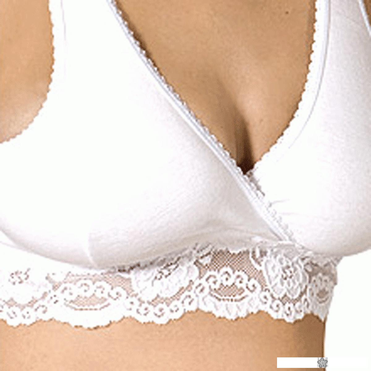 Grudnjak-top sa čipkom, beli, Carriwell, veličina XL 