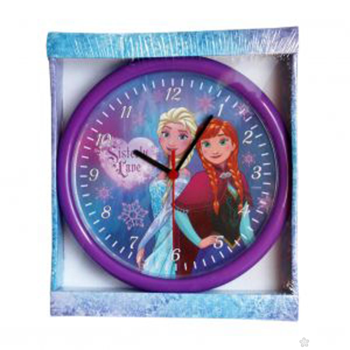 Zidni sat Frozen 25cm ljubičasti, FZ924-1