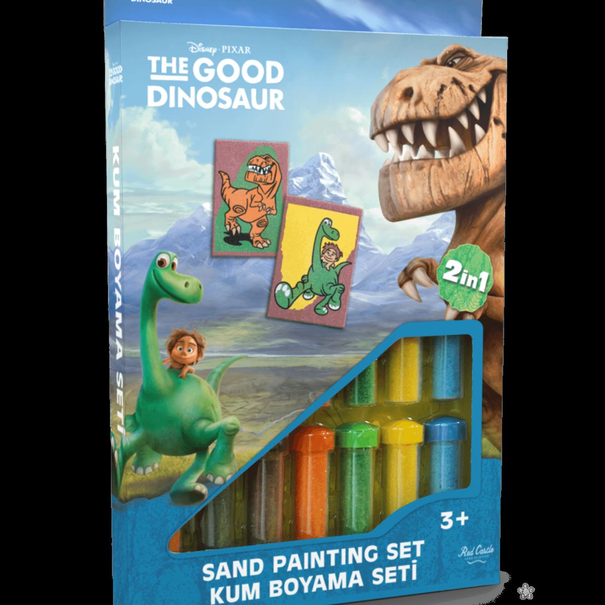 Dobri Dinosaurus set za slikanje peskom 2 u 1