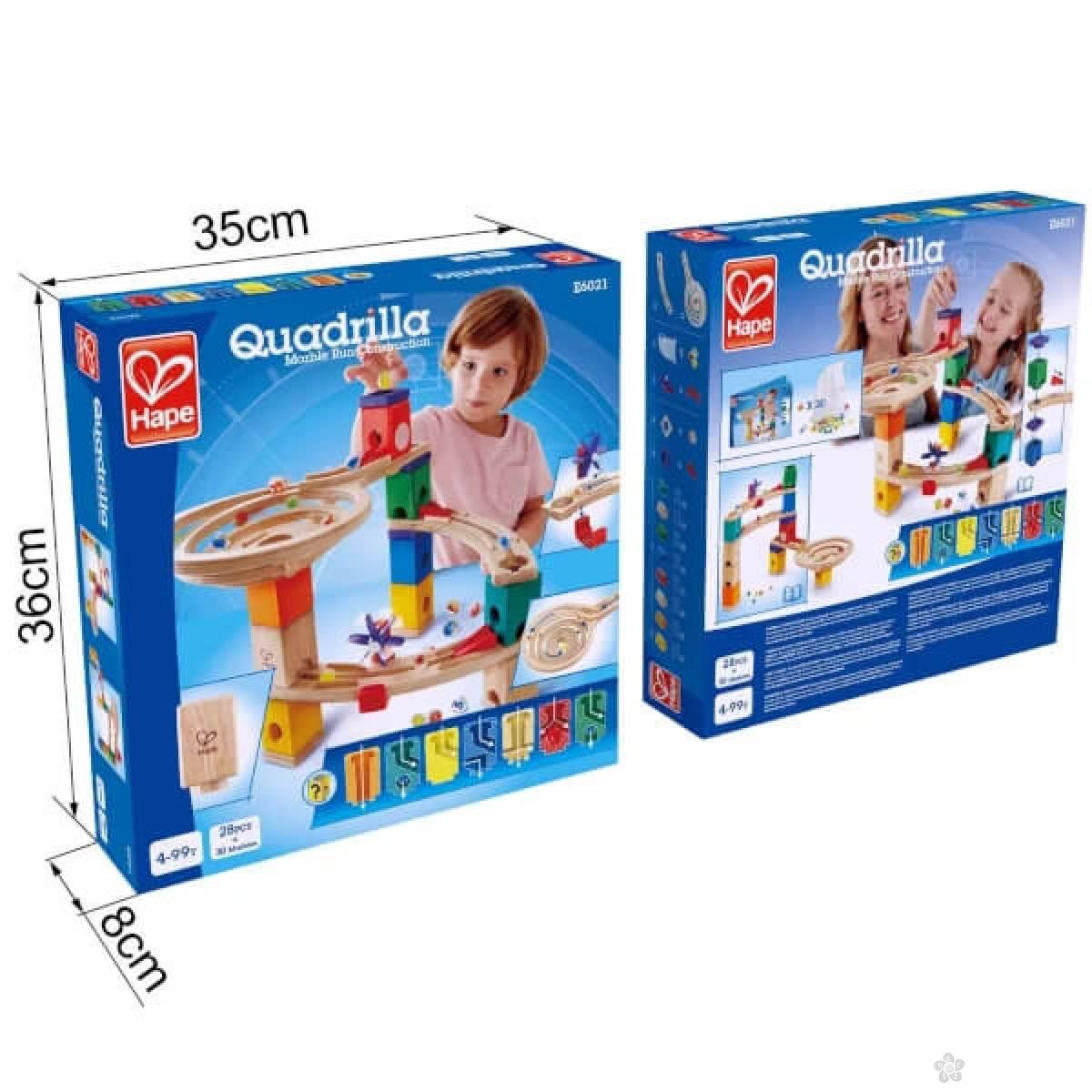 Drvena staza za klikere 003216 
