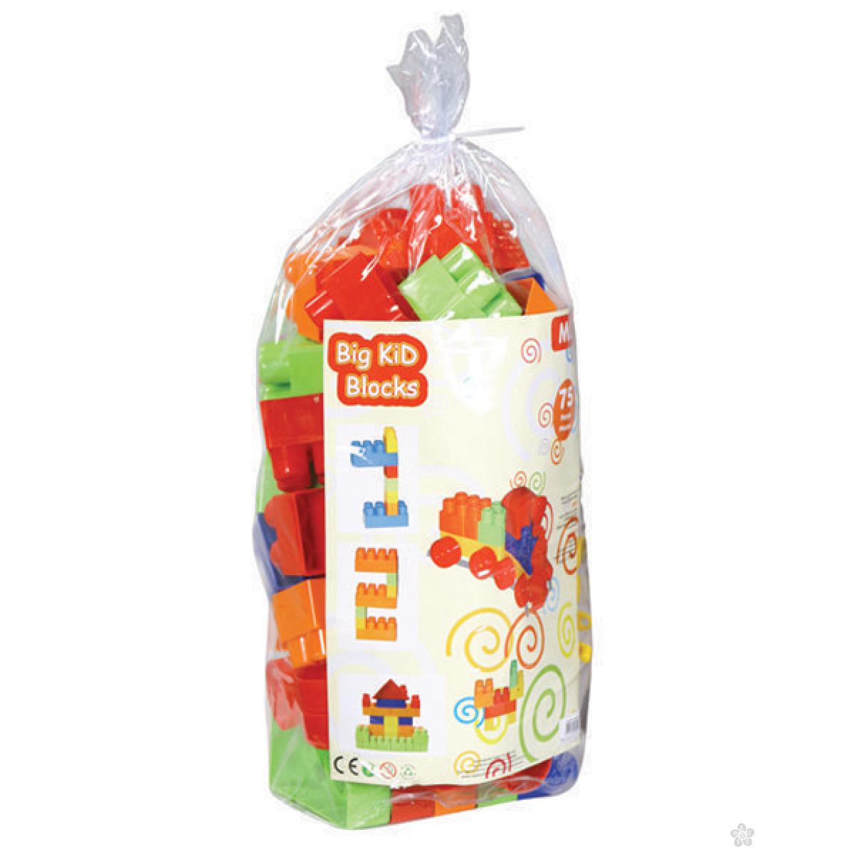 Velike kocke set Big Kids Block 75 komada 0705 