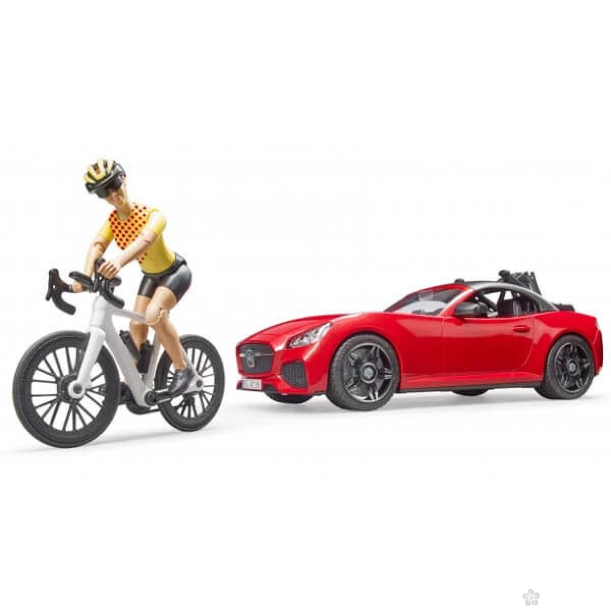 Auto Roadster sa biciklistom Bruder 034856 