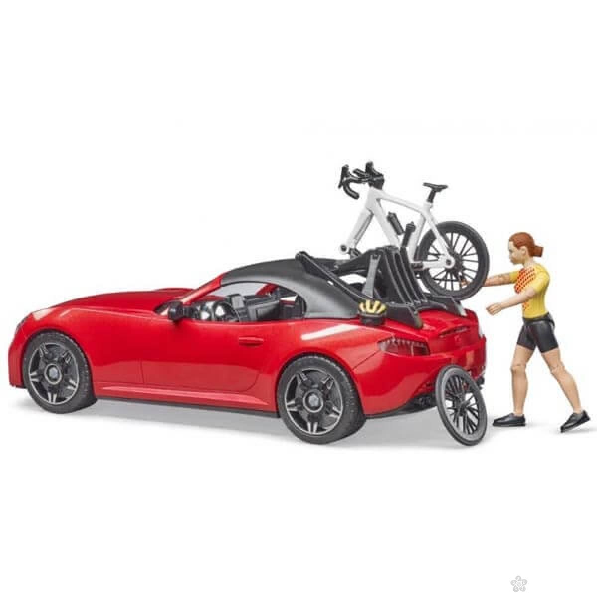Auto Roadster sa biciklistom Bruder 034856 