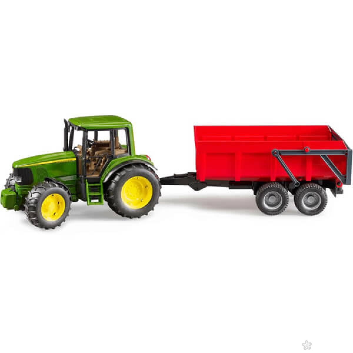 Traktor Bruder John-Deere 6920 sa crvenom prikolicom 020576 