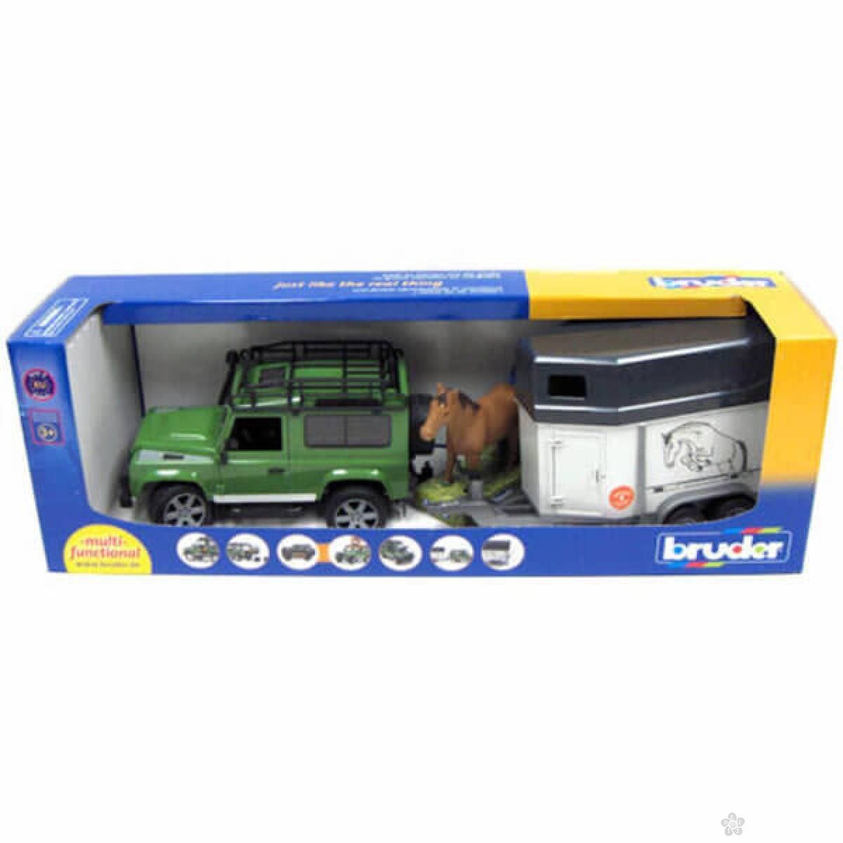 Džip land rover sa prikolicom za konje 025922 
