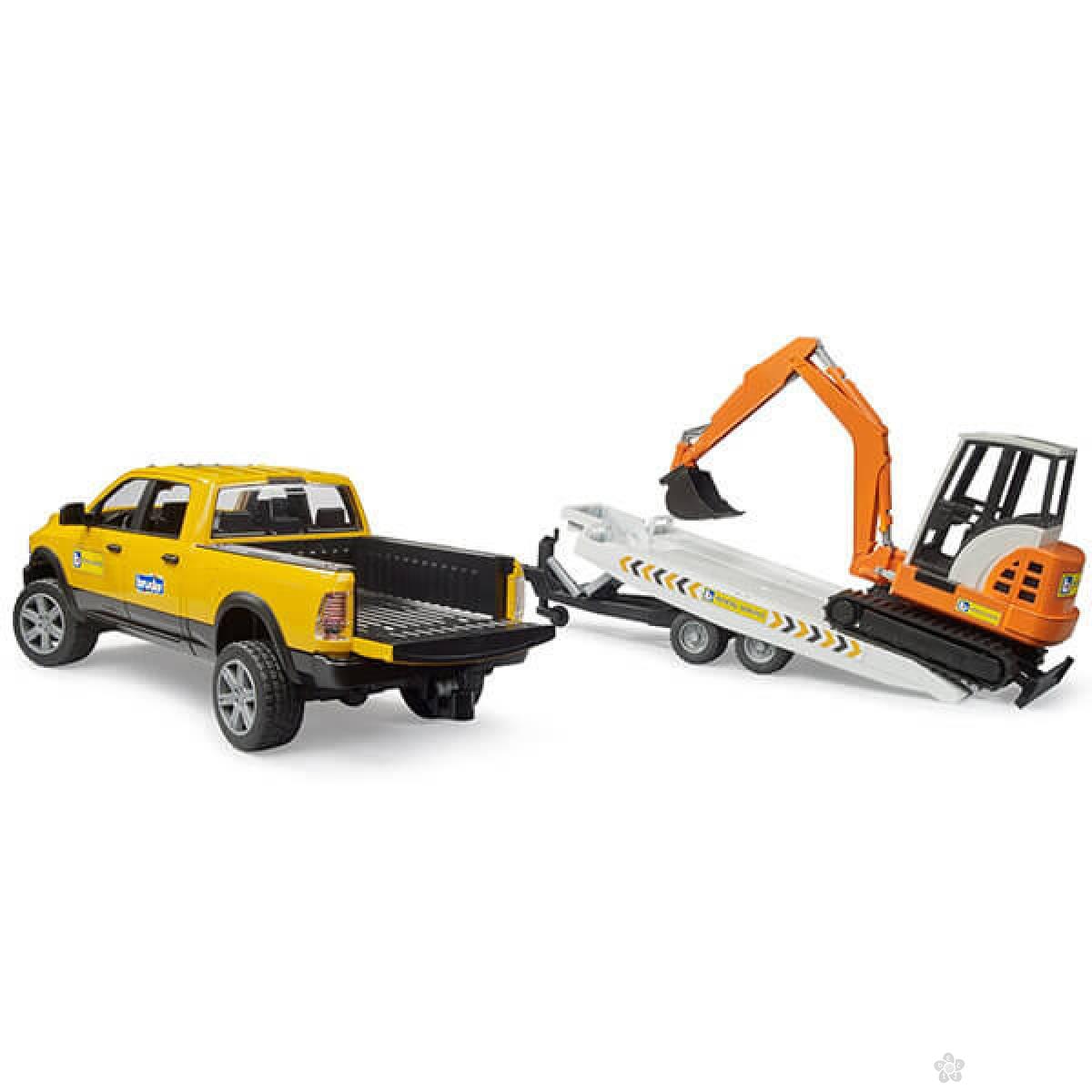 Džip RAM 2500 sa prikolicom i Rovokopačem 025465 