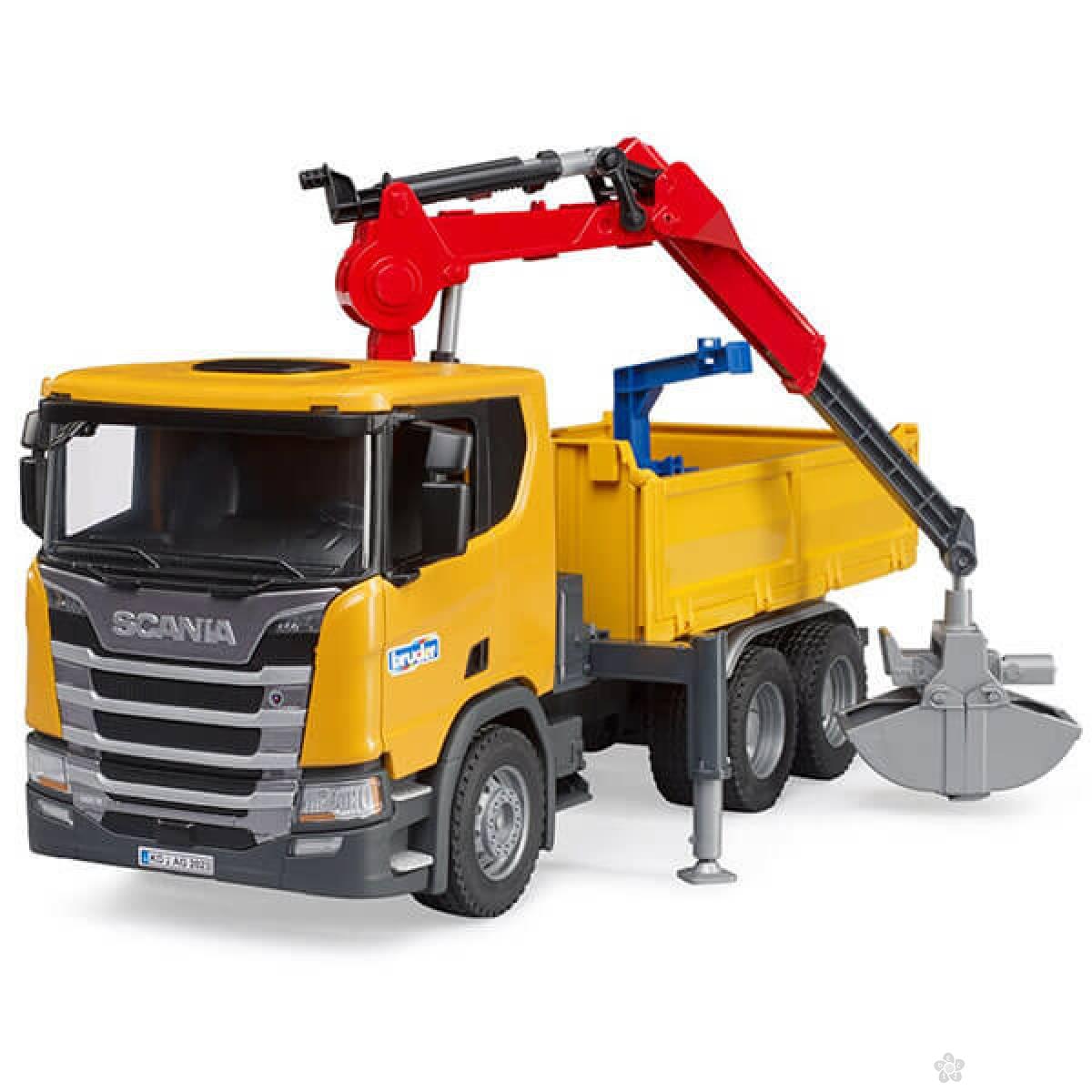Kamion Bruder Scania kiper sa kranom 035518 