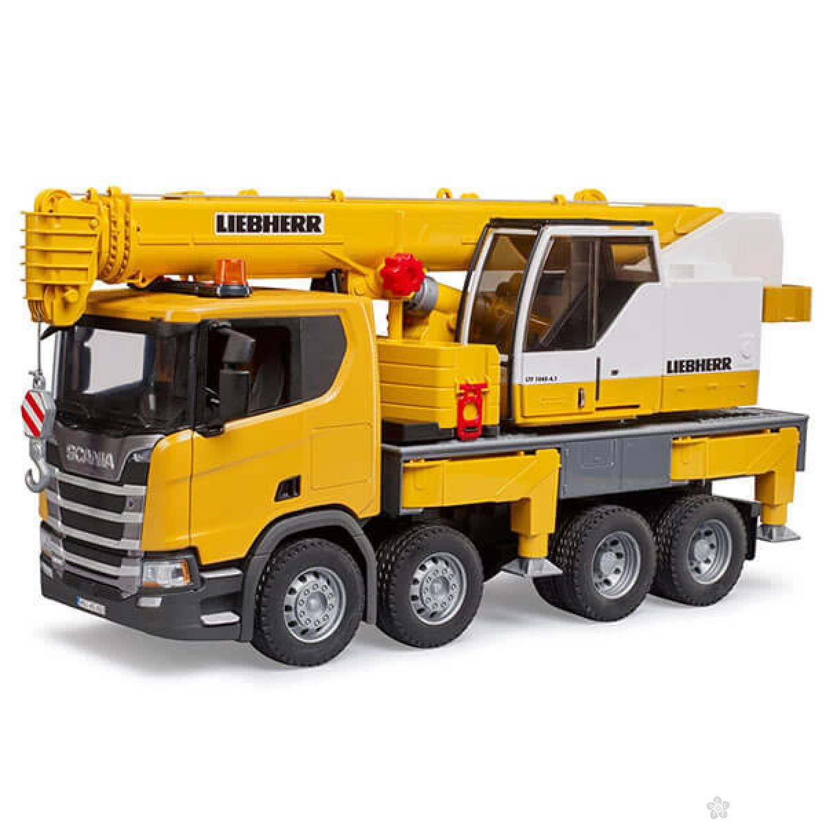 Kamion Bruder Scania sa Liebher kranom 035716 
