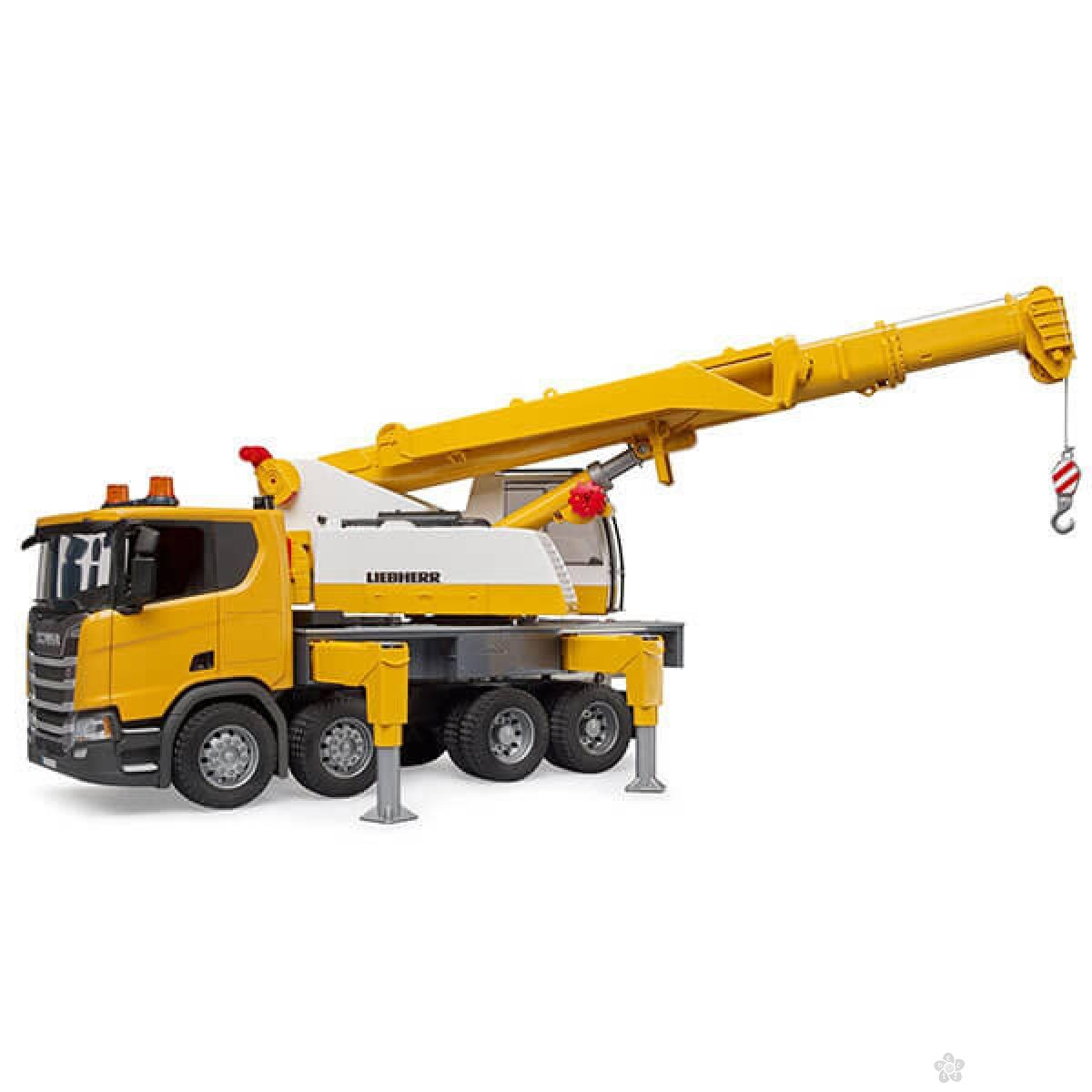 Kamion Bruder Scania sa Liebher kranom 035716 