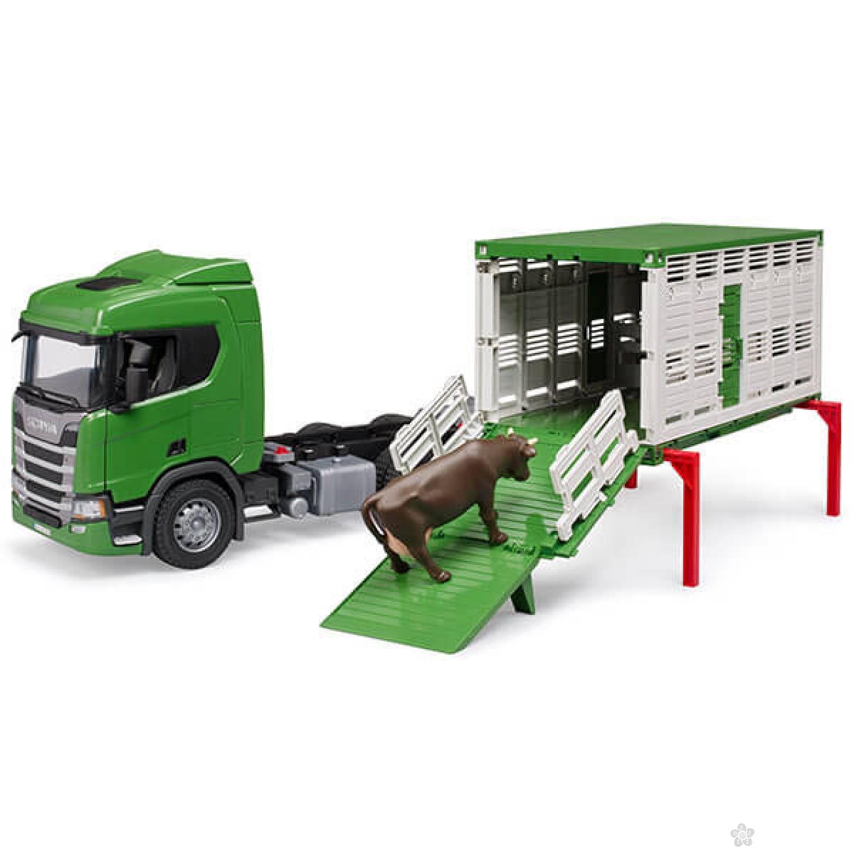Kamion Bruder Scania za prevoz krava 035488 