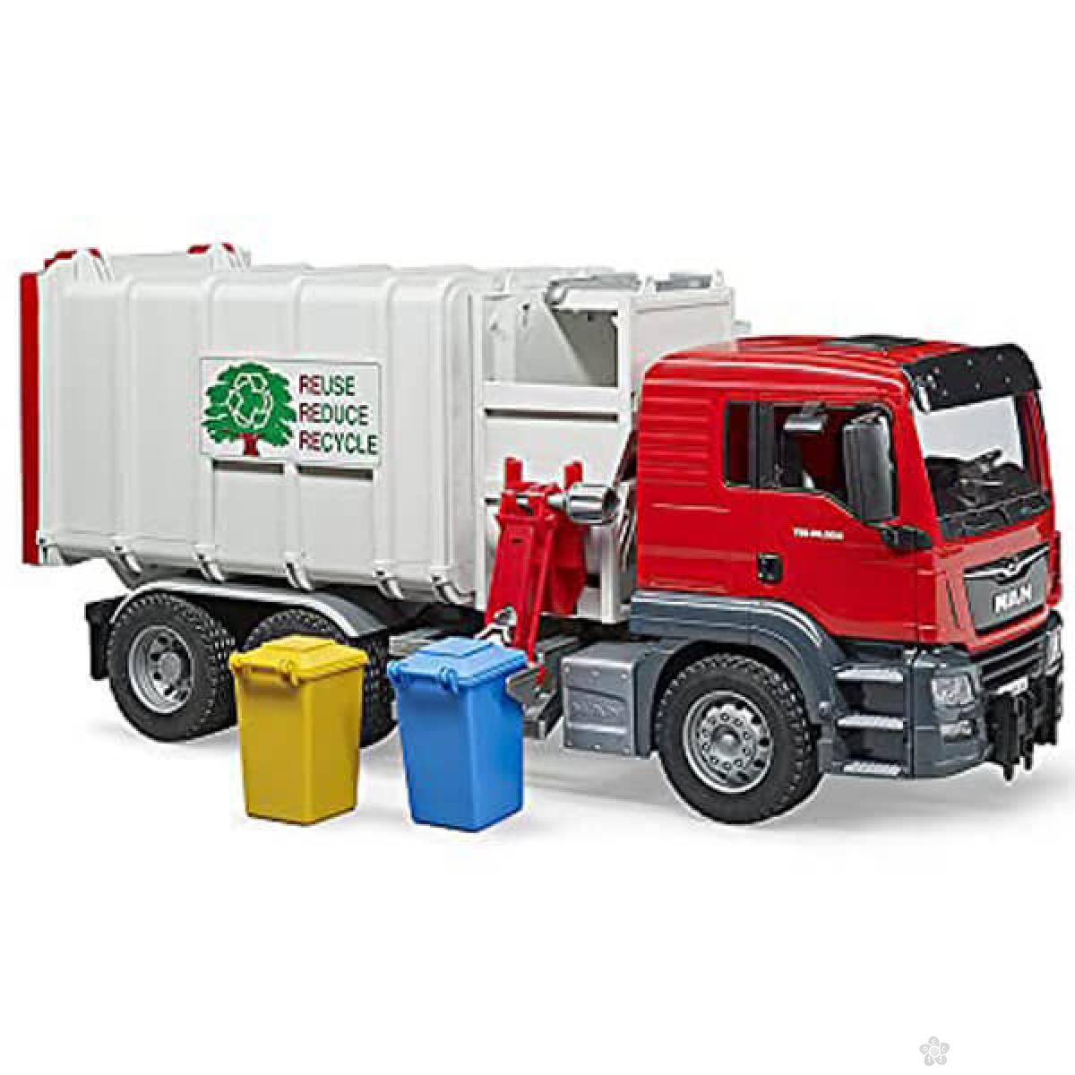 Kamion đubretarac Man TGS bočni utovar Bruder 037611 